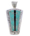 Jet Turquoise Inlay Jewelry Sterling Silver Pendant MW75153