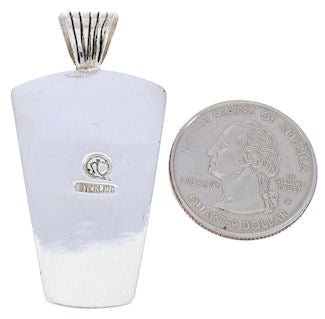 Jet Turquoise Inlay Jewelry Sterling Silver Pendant MW75153