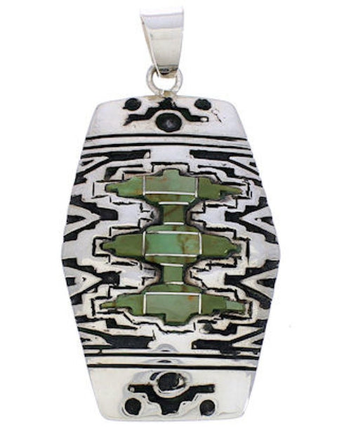 Sterling Silver Turquoise Jewelry Southwestern Pendant MW75162