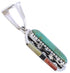 Southwestern Jewelry Multicolor Silver Pendant MW75197