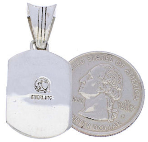 Southwestern Jewelry Multicolor Silver Pendant MW75197
