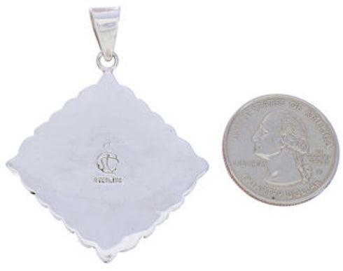 Southwest Sterling Silver Multicolor Pendant GS75185