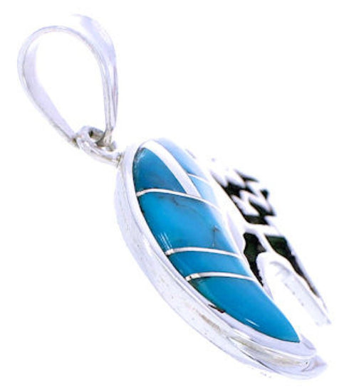 Bear Arrow Turquoise Sterling Silver Jewelry Slide Pendant MW74914