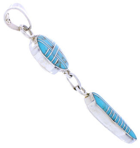 Multicolor Native American or Pueblo Design Reversible Pendant MW75008