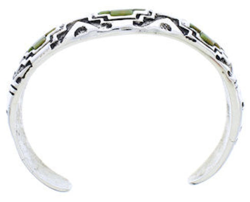 Sterling Silver Southwestern Turquoise Inlay Cuff Bracelet MX27170