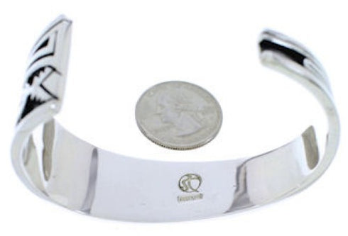 Turquoise Southwestern Feather Jewelry Silver Cuff Bracelet MX27315