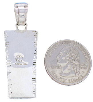 Turquoise Jewelry Silver Southwest Pendant FX30929