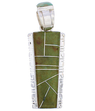 Turquoise Inlay Jewelry Sterling Silver Pendant FX30932