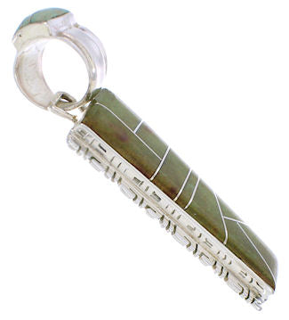 Turquoise Inlay Jewelry Sterling Silver Pendant FX30932