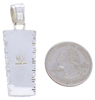 Turquoise Inlay Jewelry Sterling Silver Pendant FX30932