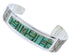 Southwestern Turquoise Inlay Sterling Silver Cuff Bracelet EX27798