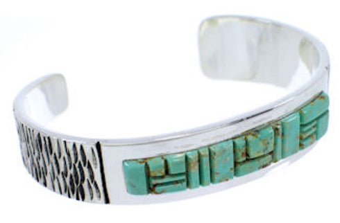 Sterling Silver Turquoise Southwest Jewelry Cuff Bracelet EX27813