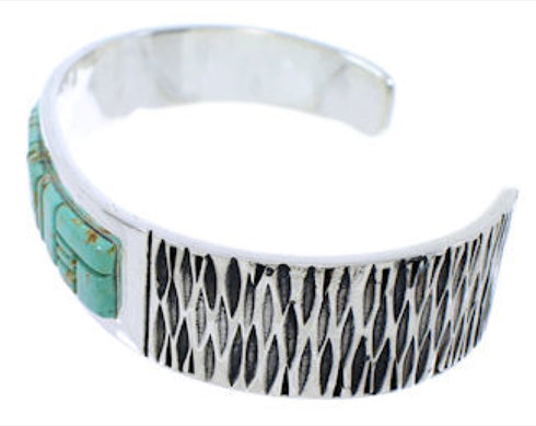 Sterling Silver Turquoise Southwest Jewelry Cuff Bracelet EX27813
