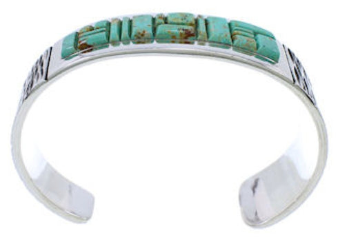 Sterling Silver Turquoise Southwest Jewelry Cuff Bracelet EX27813