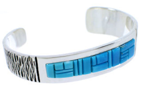 Turquoise Southwest Sterling Silver Cuff Bracelet Jewelry EX27822