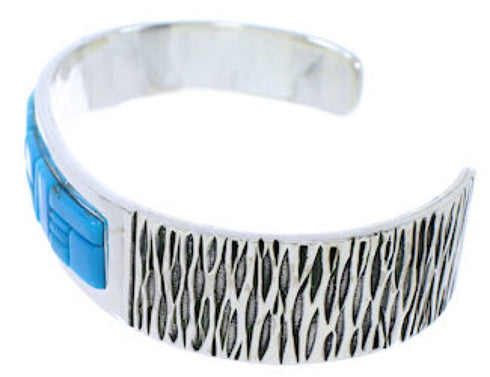 Turquoise Southwest Sterling Silver Cuff Bracelet Jewelry EX27822