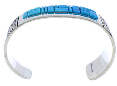 Sterling Silver Southwest Jewelry Turquoise Cuff Bracelet EX27827