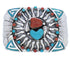 Turquoise Southwestern Coral Sun And Heart Belt Buckle PX29141