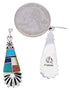 Multicolor Inlay Southwestern Jewelry Post Dangle Earrings MW76020