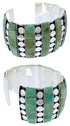 Genuine Sterling Silver And Turquoise Jewelry Cuff Bracelet EX27837