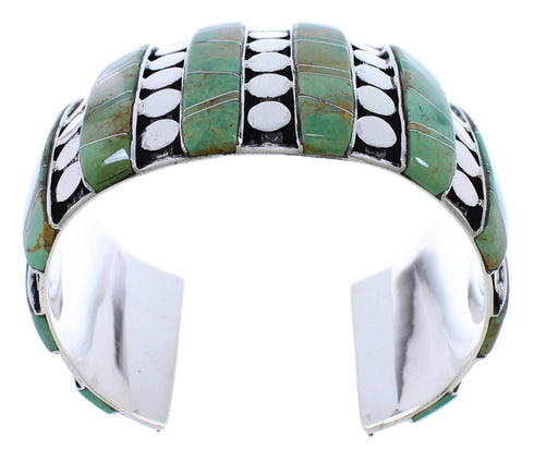 Genuine Sterling Silver And Turquoise Jewelry Cuff Bracelet EX27837