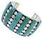 Southwest Turquoise And Sterling Silver Jewelry Cuff Bracelet EX27842