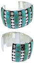 Southwest Turquoise And Sterling Silver Jewelry Cuff Bracelet EX27842