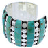 Southwest Turquoise And Sterling Silver Jewelry Cuff Bracelet EX27842