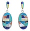 Multicolor Inlay Post Dangle Earrings GS75653