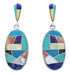 Multicolor Inlay Post Dangle Earrings GS75653