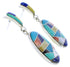 Multicolor Inlay Post Dangle Earrings GS75653
