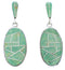 Southwest Turquoise Inlay Sterling Silver Post Dangle Earrings GS75648