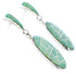 Southwest Turquoise Inlay Sterling Silver Post Dangle Earrings GS75648