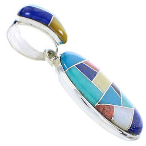 Sterling Silver Multicolor Southwest Pendant GS75695