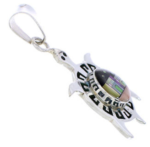 Turtle Native American or Pueblo Design Multicolor Pendant MW75786