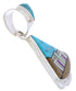 Silver Multicolor Native American or Pueblo Design Pendant MW75789