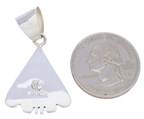 Silver Multicolor Native American or Pueblo Design Pendant MW75789
