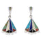 Southwest Multicolor Inlay Silver Post Earrings MW75799