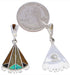 Southwestern Jewelry Multicolor Sterling Silver Post Earrings MW75802