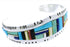 Southwest Jewelry Multicolor Sterling Silver Cuff Bracelet EX27335