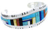 Sterling Silver Multicolor Southwest Jewelry Cuff Bracelet EX27343