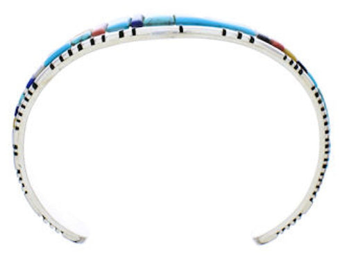 Southwestern Multicolor Sterling Silver Cuff Bracelet Jewelry EX27350