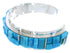 Genuine Sterling Silver And Turquoise Inlay Cuff Bracelet EX27431