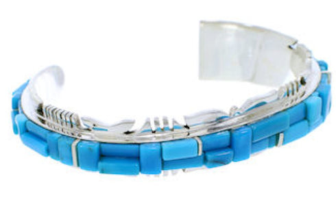 Southwest Turquoise Sterling Silver Cuff Bracelet Jewelry EX27435