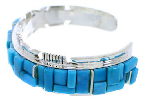 Southwest Turquoise Sterling Silver Cuff Bracelet Jewelry EX27435