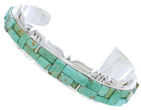 Turquoise Jewelry Sterling Silver Southwest Cuff Bracelet EX27442