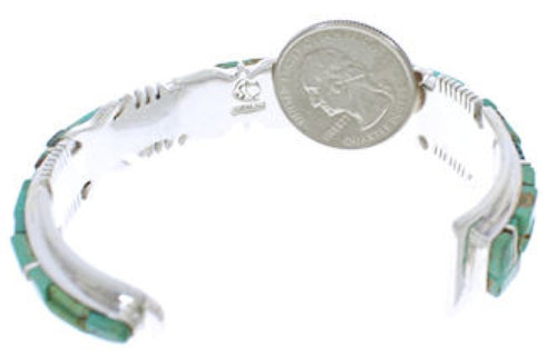 Turquoise Jewelry Sterling Silver Southwest Cuff Bracelet EX27442