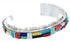 Multicolor Southwestern Sterling Silver Jewelry Cuff Bracelet EX27446