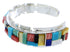 Multicolor Southwestern Sterling Silver Jewelry Cuff Bracelet EX27446