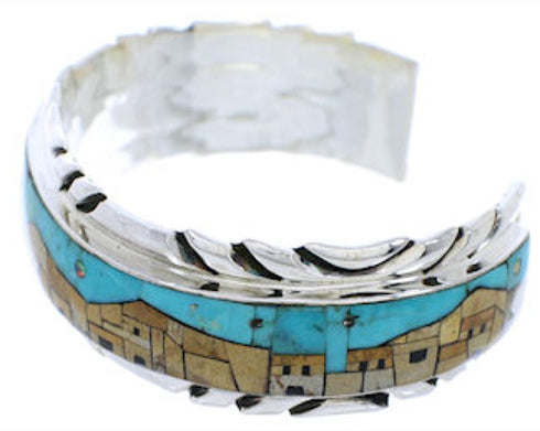 Multicolor Jewelry Native American Design Cuff Bracelet MW75560